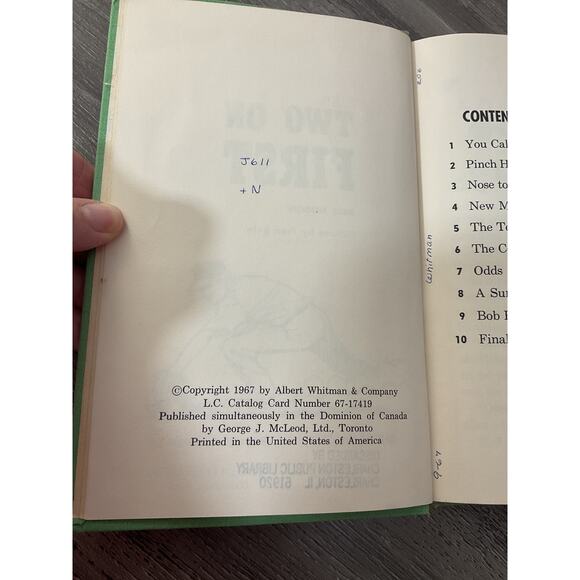 1967 Hardback “Two on First” Published By Albert Whitman & Co. - Picture 5 of 6